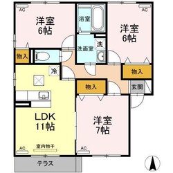 リビングタウン飯岡新田IBの物件間取画像